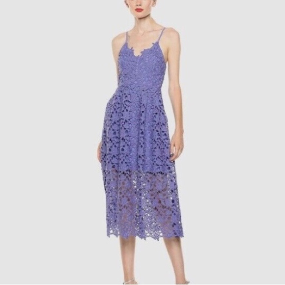 ASTR The Label lavender lace adjustable spaghetti straps lined dress size M EUC